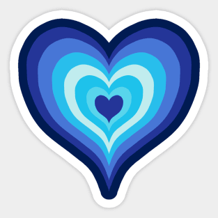 Blue Hearts Sticker